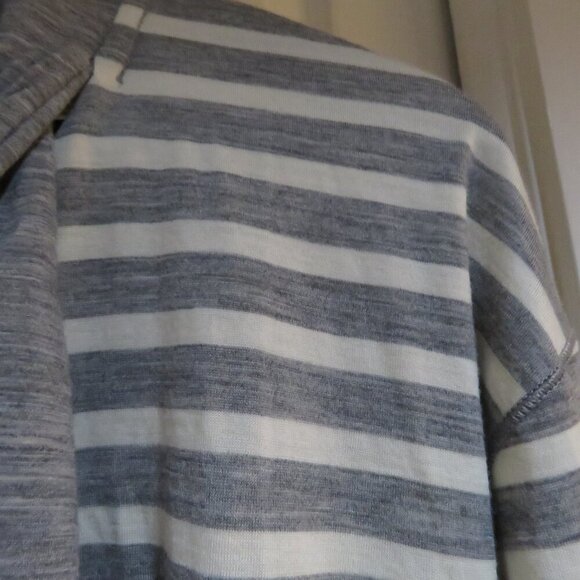 ICEBREAKER 100% Wool Villa Wrap Open Front Cardigan Metro Snow Stripe Outdoor S - Picture 5 of 11
